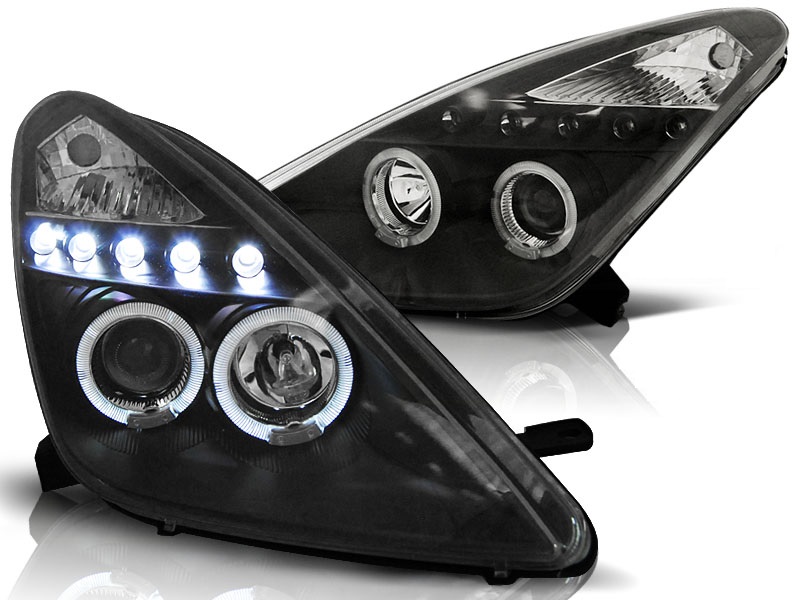 Headlights Toyota Celica T230 99-05 Angel Eye LED Black