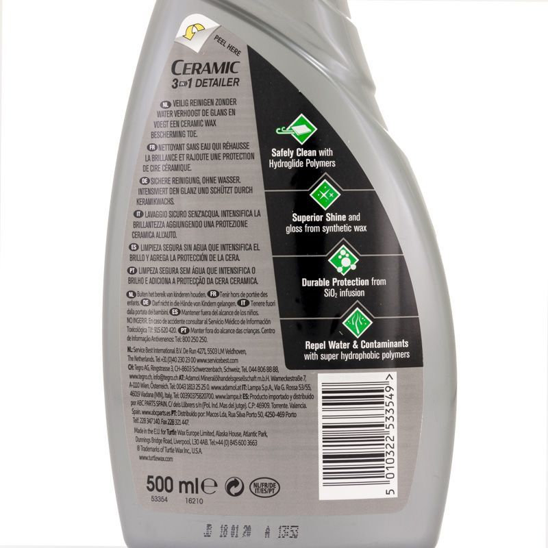 Turtle Wax 53354 Hybrid Solutions Ceramic 3-in-1 Detailer 500ml