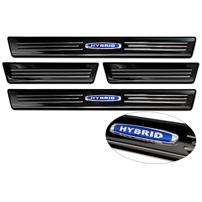 Zwart RVS Instaplijsten  Ford Focus IV excl. ST-Line 2018- 'Hybrid' - 4-delig