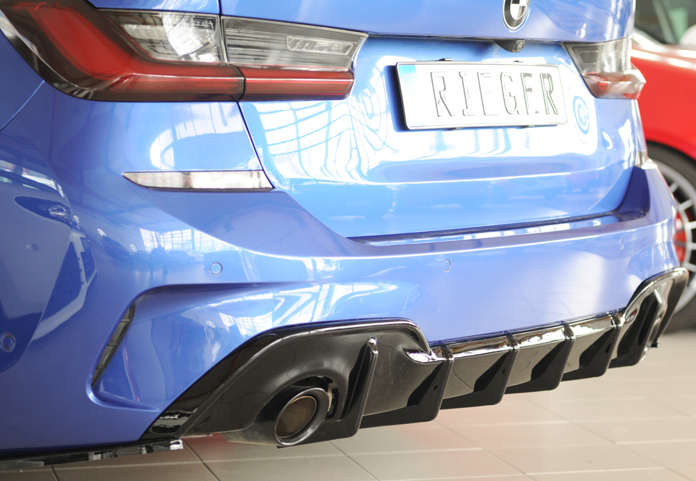 Diffuser BMW 3 Serie G20 Rieger Glans Zwart