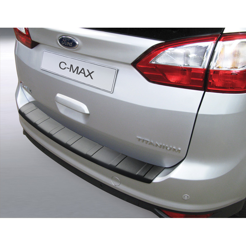 ABS Rear bumper protector  Ford Grand C-Max 2010-2015 'Ribbed' Black