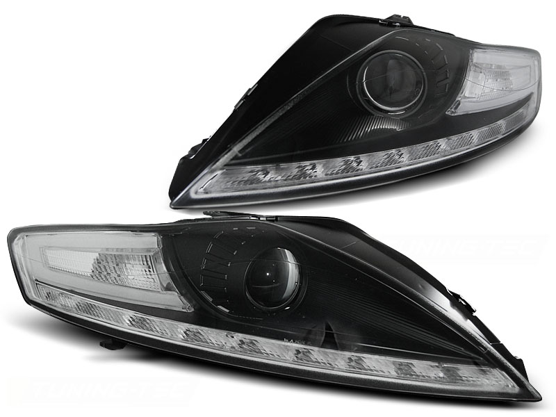 Koplampen Ford Mondeo 07.07-11.10 DRL-Look Zwart