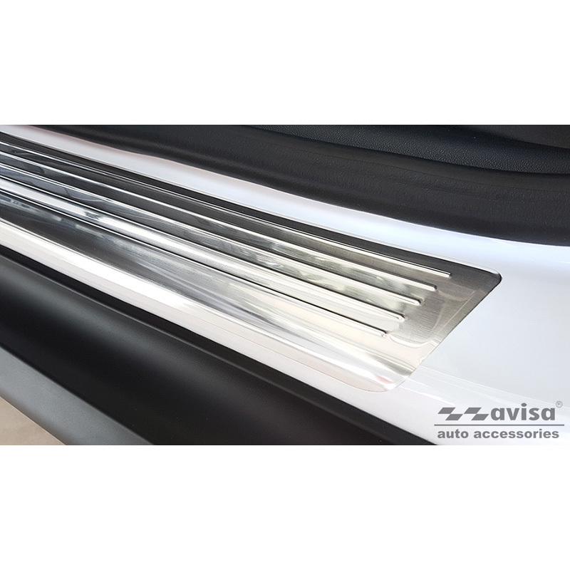 Inox door sill protectors  Citroën C3 Aircross II 2017- 'Lines' - 4-pieces