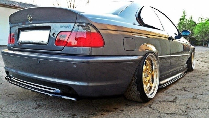 Centrale Achterspoiler BMW 3 E46 MPACK COUPE (zonder verticale bars) Glanzend Zwart