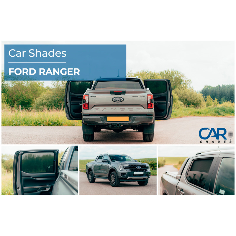 Set Car Shades (rear side doors)  Ford Ranger 4 doors 2023- (2-pieces)