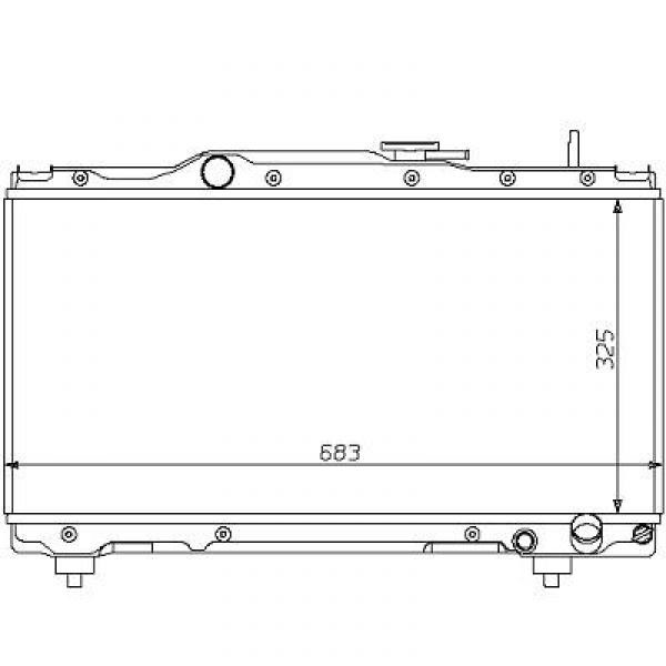 Radiator TOYOTA CARINA E 92-97 325x670 2.0 GT