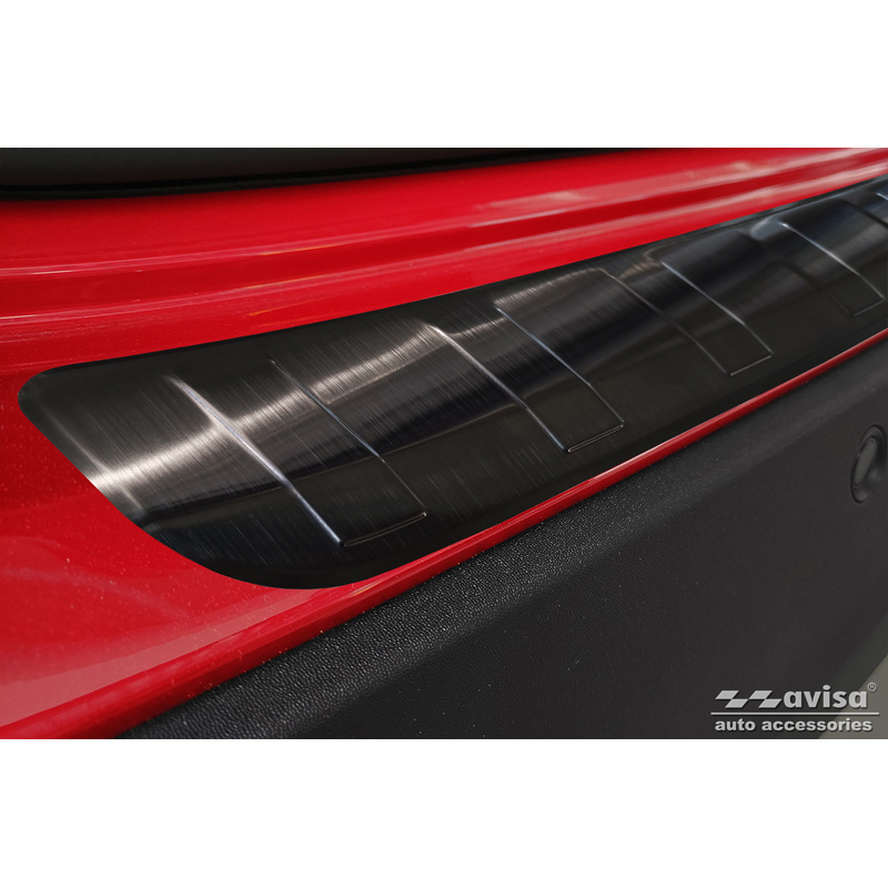Zwart RVS Achterbumperprotector  Mercedes GLA-Klasse II H247 2020- 'Ribs'