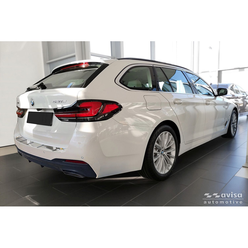 Avisa RVS Achterbumperprotector  BMW 5-Serie G31 M-Sport Touring Facelift 2020-2024 'Ribs'