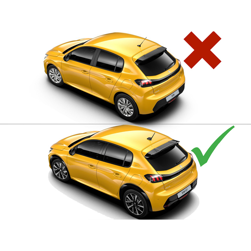 Roof spoiler  Peugeot 208 II GT 5-doors 2019- (PU)