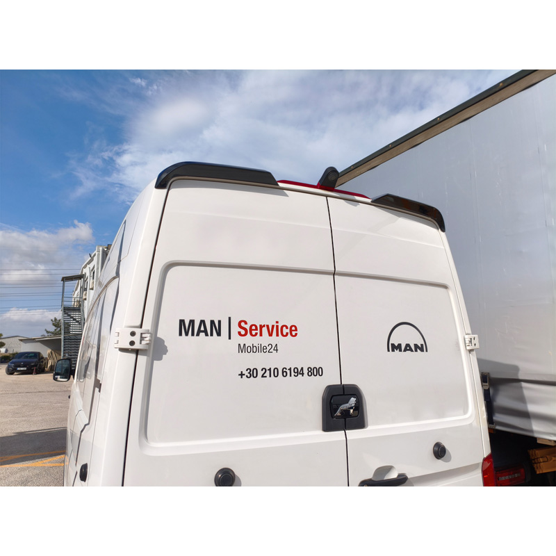 Motordrome Roof spoiler V.2  Volkswagen Crafter II (H2) 2016- & MAN TGE (H2) 2017- (PU)
