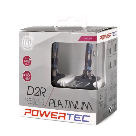 D2R Powertec Platinum +130% Xenon bulbs 5000K Duo Box