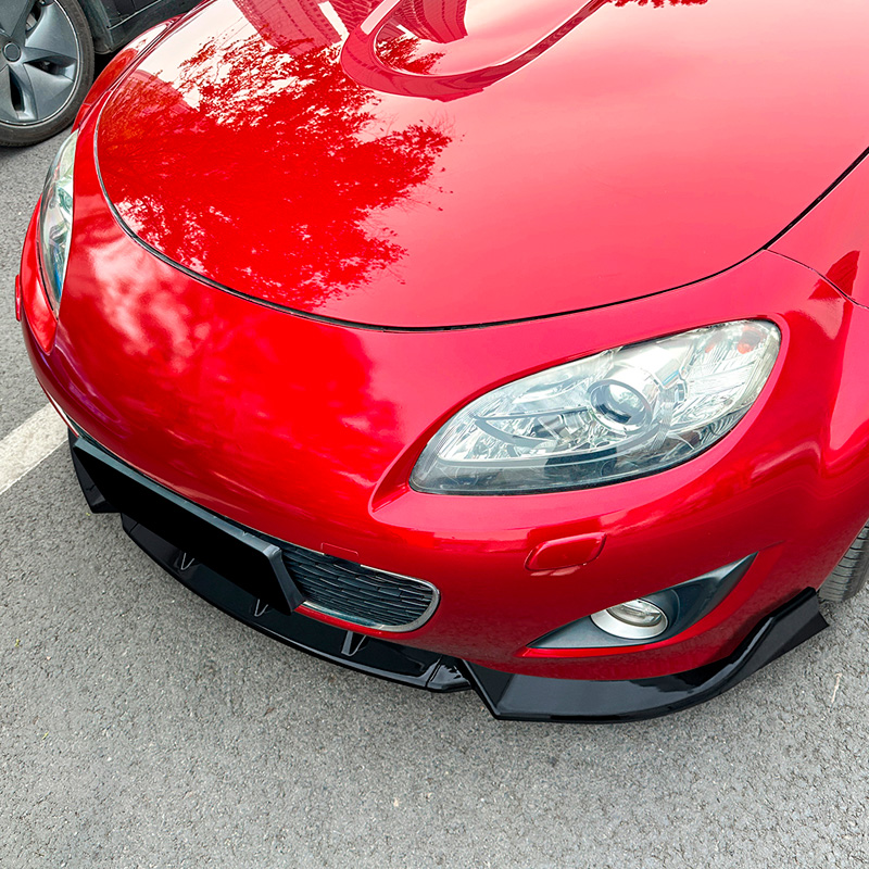 Front spoiler lip  Mazda MX-5 (NC) Facelift 2009-2015 (Glossy Black ABS)