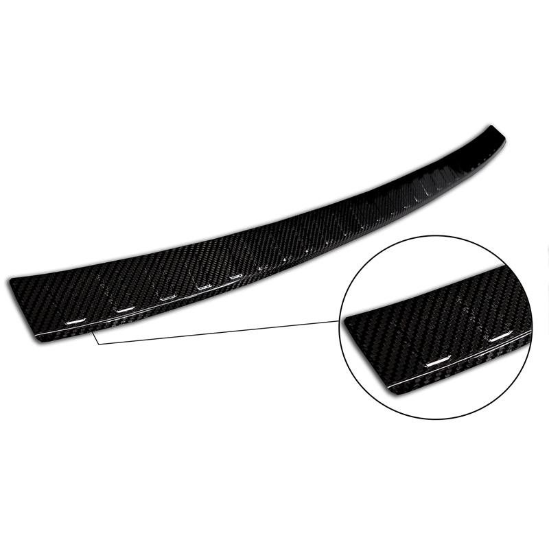Real 3D Carbon Rear bumper protector  Volkswagen Golf VIII HB 5-doors 2020-2024 & FL 2024- 'Ribs'