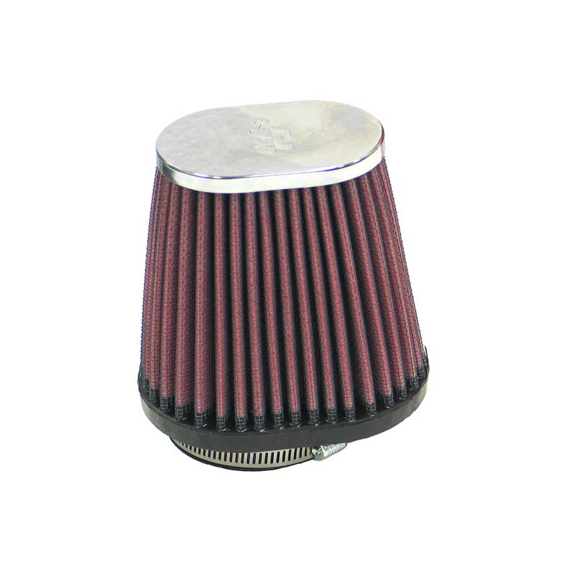 K&N Universal Oval/Conical Air Filter 54mm offset flange, 102mm x 76mm base, 76mm x 51mm top, 102mm height (RC-2890)