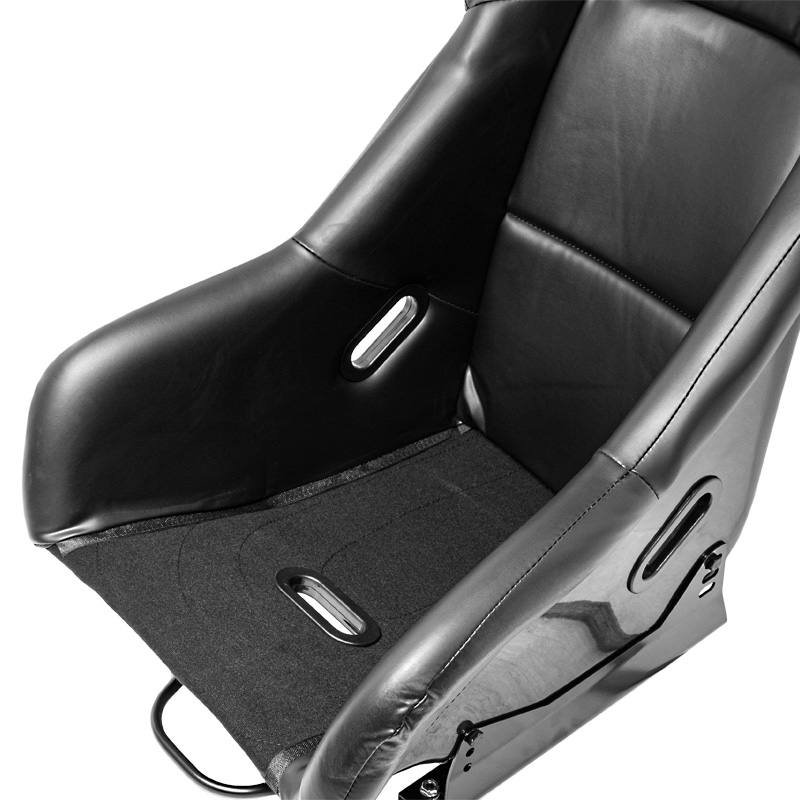 Sportstoel 'FS' - Zwart Kunstleder - Vaste polyester rugleuning - incl. sledes