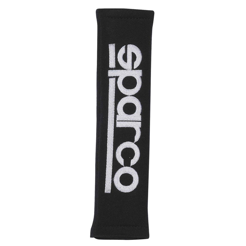 Sparco Seat Belt Pads GT - Black + Logo - 2 pieces