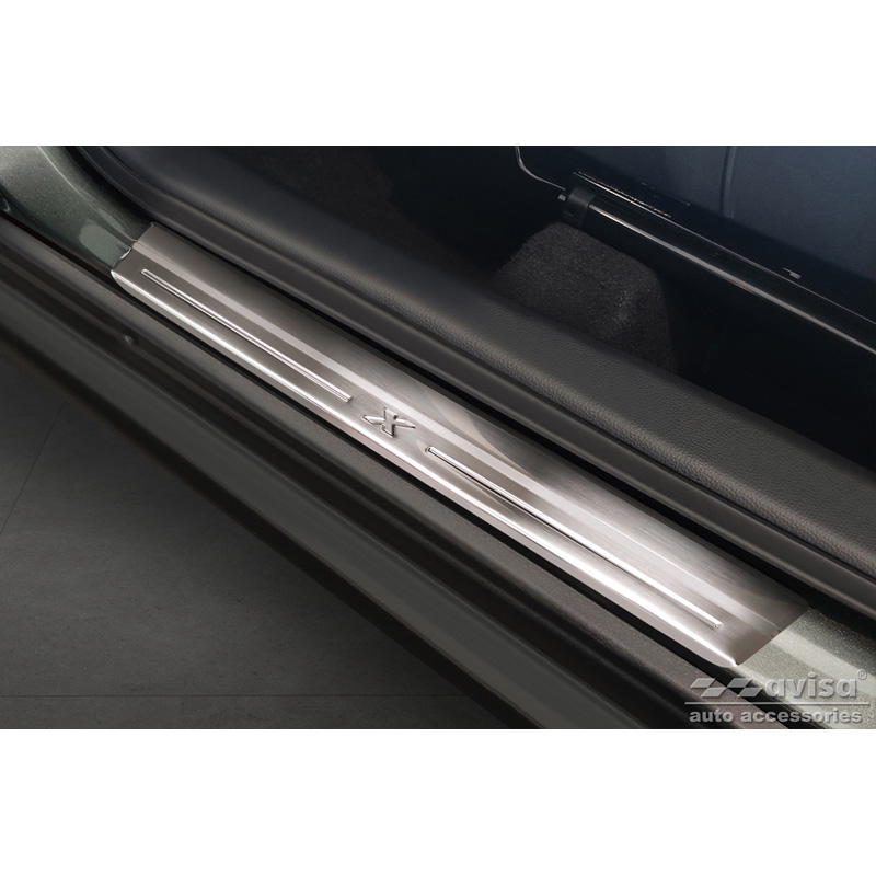 Stainless Steel Door sill protectors  Toyota Aygo X 2022- 'Lines X' - 4-pieces