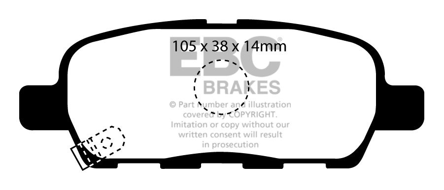 EBC Brakes INFINITI G37 3.7 2008-.. Remblokken achterzijde