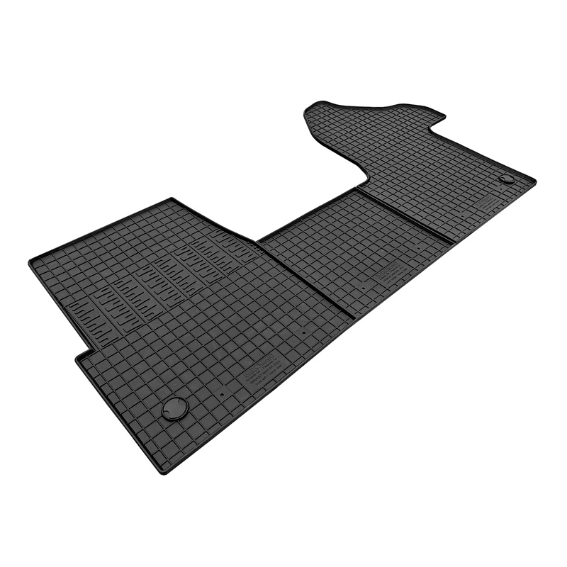 Rubber car mats set  Renault Master IV 2024- & Nissan Interstar 2024- (3-pieces + fixing system)