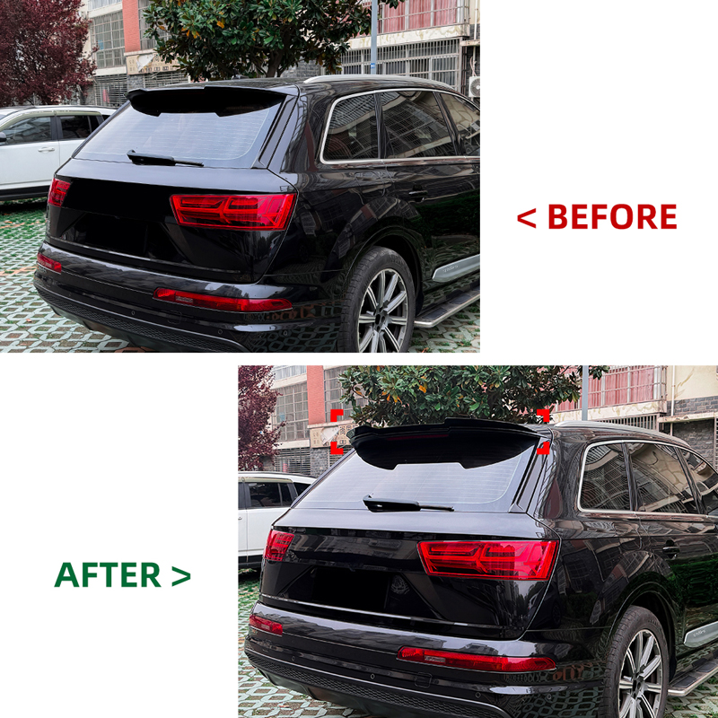 Dakspoiler (Spoiler Cap)  Audi Q7 (4M) 2015-2019 & FL 2019 incl. S-Line (ABS Glanzend zwart)
