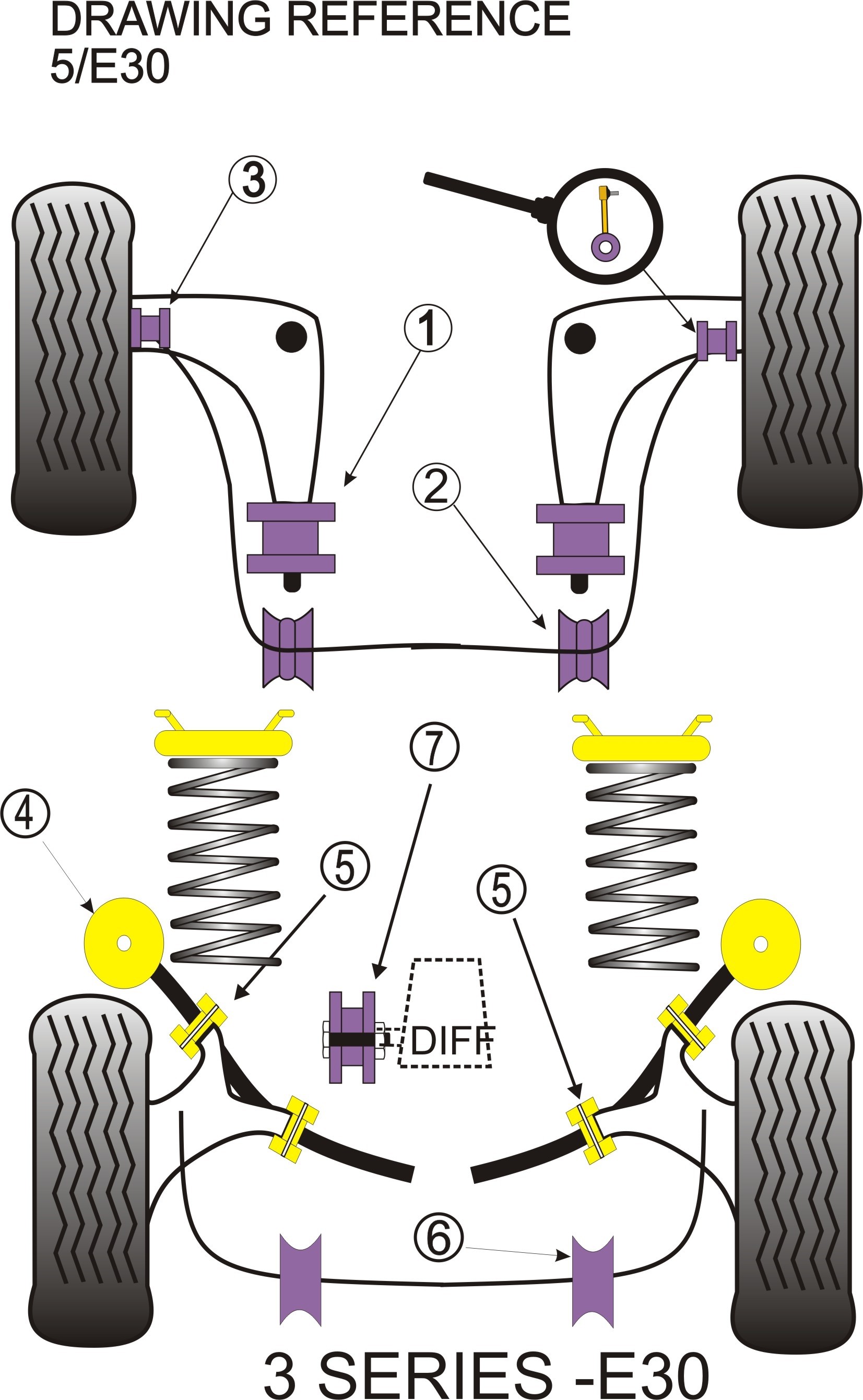 BMW Z1  Anti Roll Bar Link Rod Bush - PowerFlex PFF5-304
