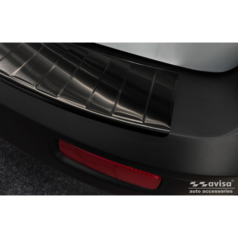 Black Stainless Steel Rear bumper protector  Ford Tourneo Connect/Transit Connect 2014-2017 & FL 2017-2022 'Ribs'