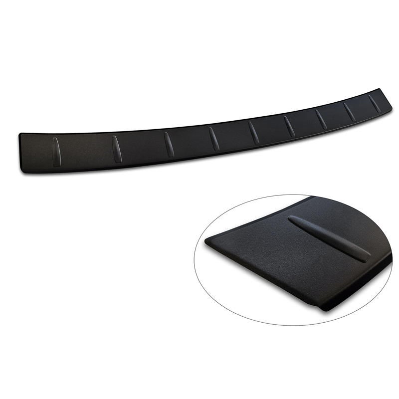 Matt Black Stainless Steel Rear bumper protector  Volkswagen Tiguan (CT1) 2024- 'Ribs'