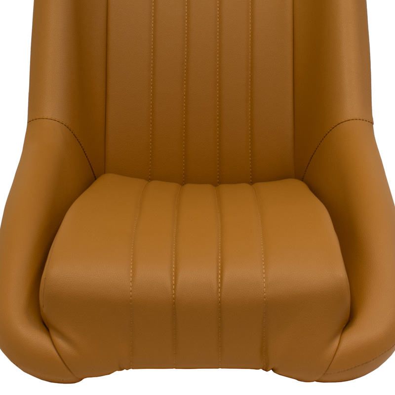 Sportstoel 'Classic' - Beige Kunstleder - Vaste rugleuning + Hoofdsteun - incl. sledes