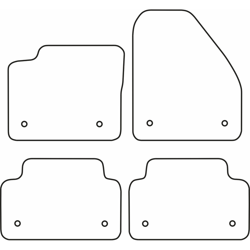 Set velour car mats  Jaguar E-Pace 2017-