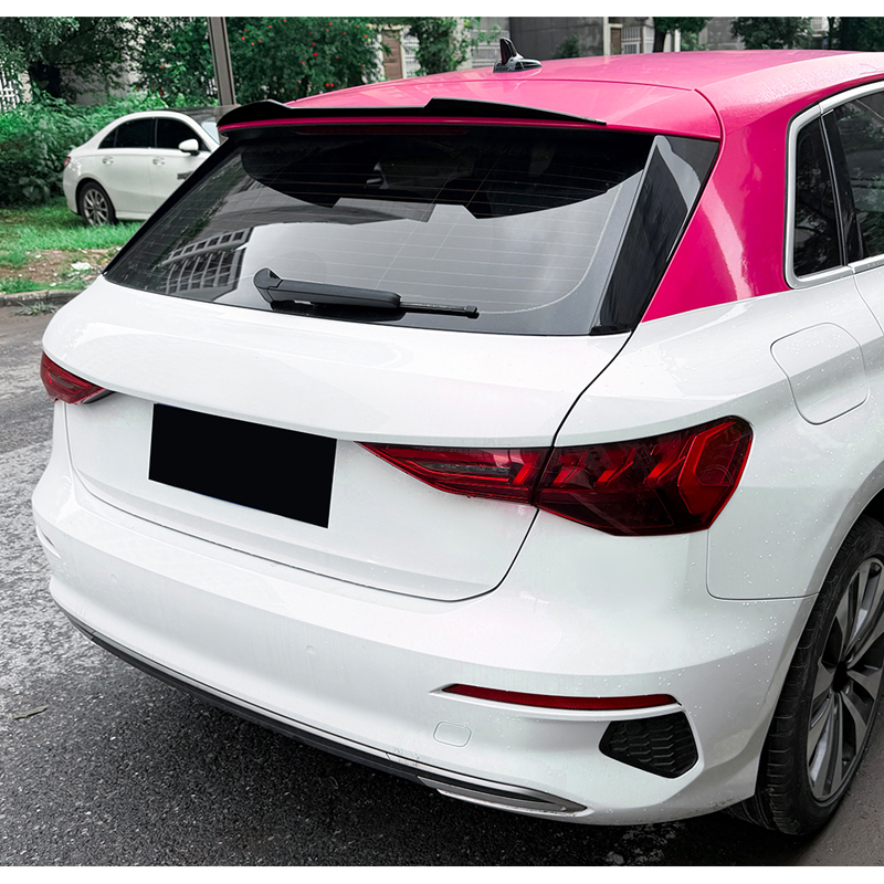 Dakspoiler (Spoiler Cap)  Audi A3 (8Y) Sportback 2020-2024 & FL 2025- (ABS Glanzend zwart)