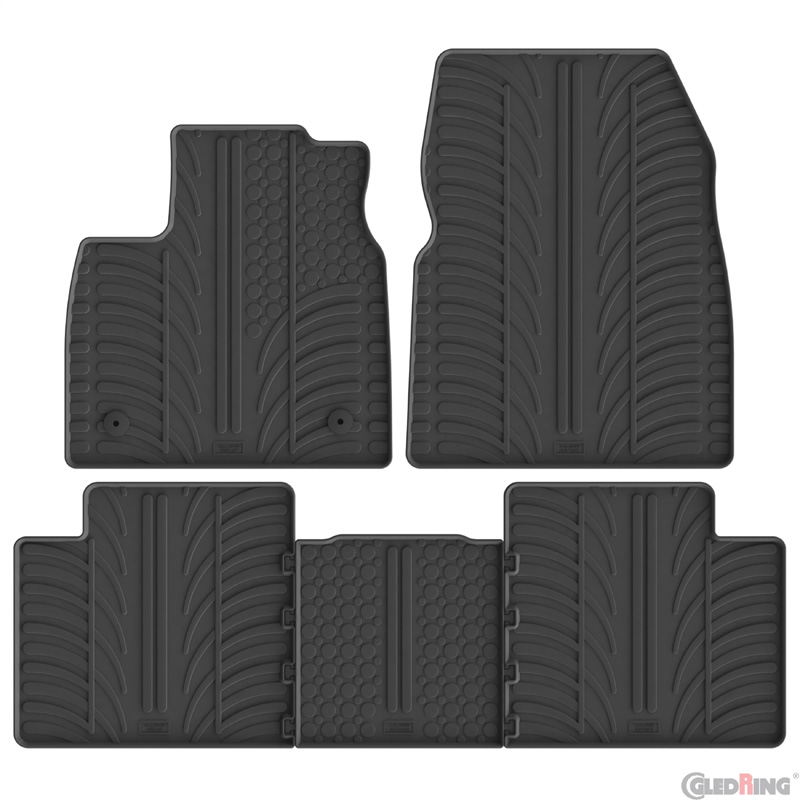 Gledring Rubber car mats set  Renault Scénic V E-Tech 2024- (T profile 5-pieces)