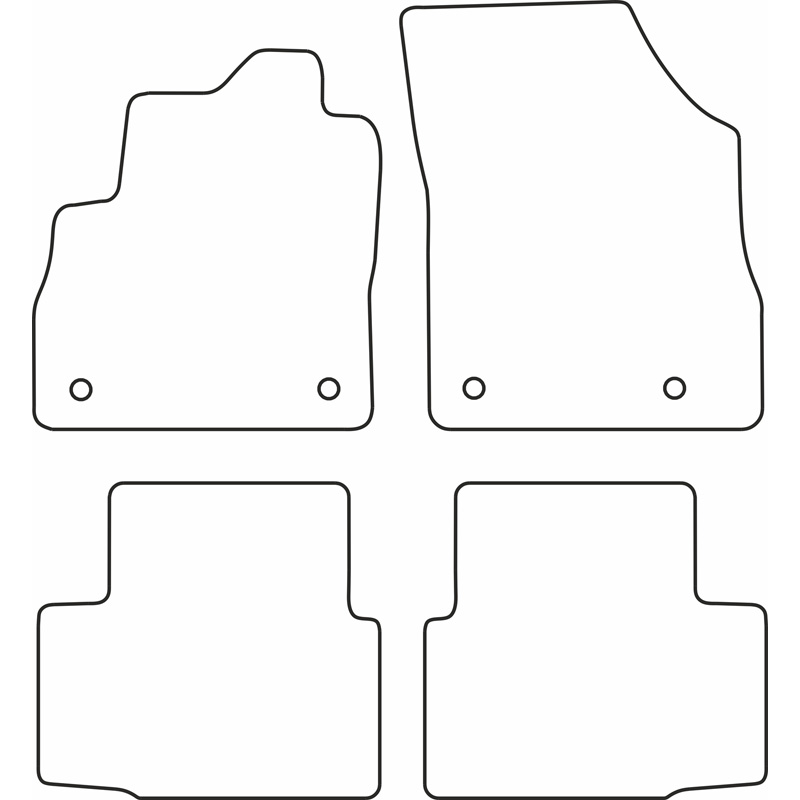 Set velour car mats  Opel Astra K 2015-2021