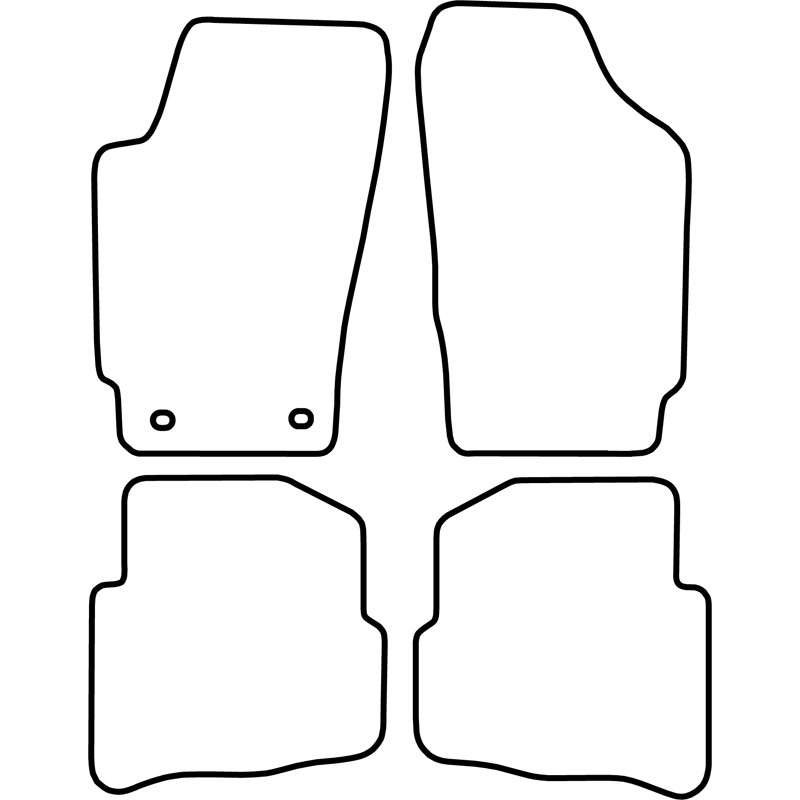 Set velour car mats  Volkswagen Fox 2005-2007