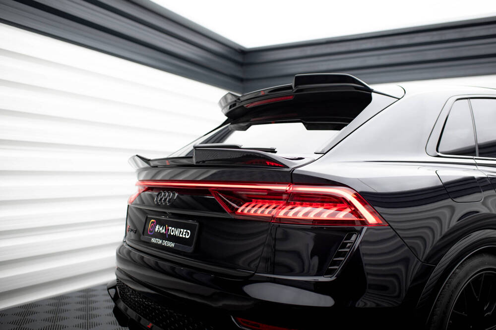 Spoiler Audi Q8 S-Line / SQ8 / RSQ8 Maxton Glans Zwart