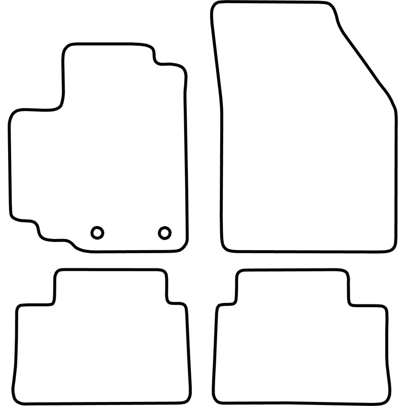 Set velour car mats  Nissan Pixo 2009-