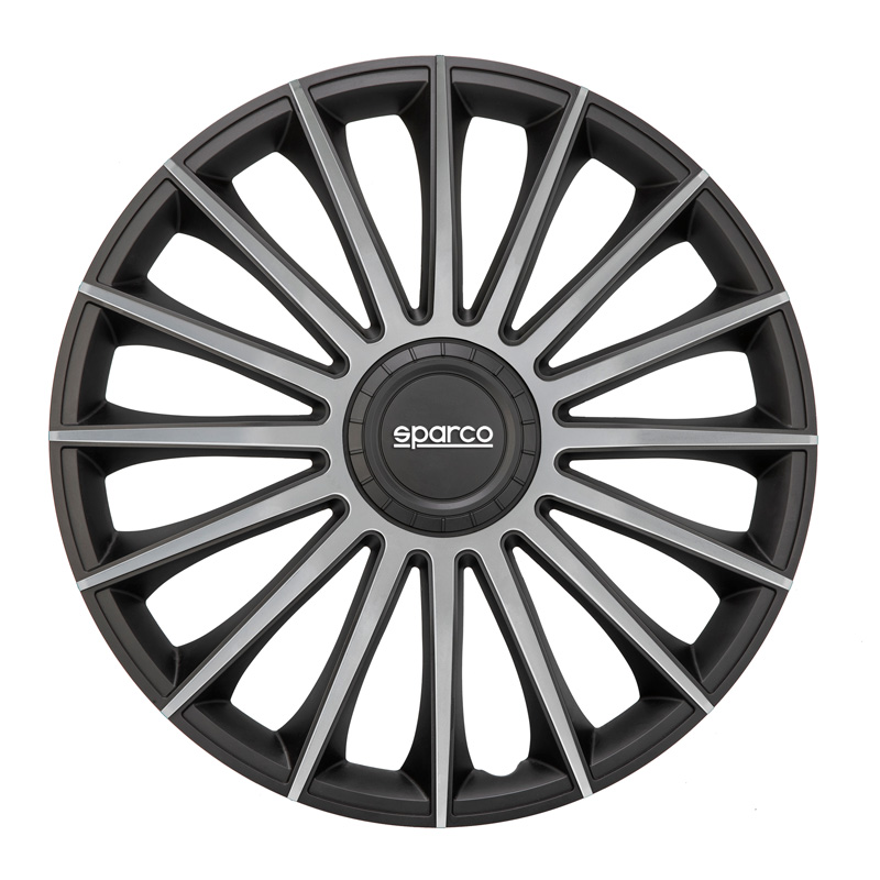 Sparco Wheel Covers Treviso - 16-inch - Black/Silver - Set of 4 pieces