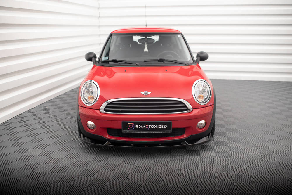 Voorspoiler Mini One R56 2006 - 2010 Maxton Glans Zwart