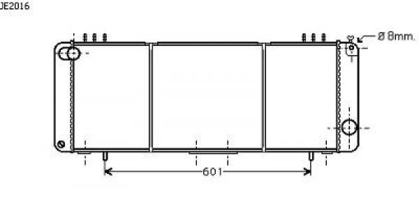 Radiator Grand CHEROKEE 95->> 787x284 2.5 TURBO DIESEL +/-AC