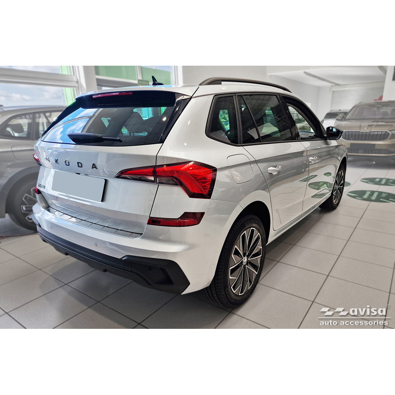 Stainless Steel Rear bumper protector  Skoda Kamiq Facelift 2024- 'Ribs'