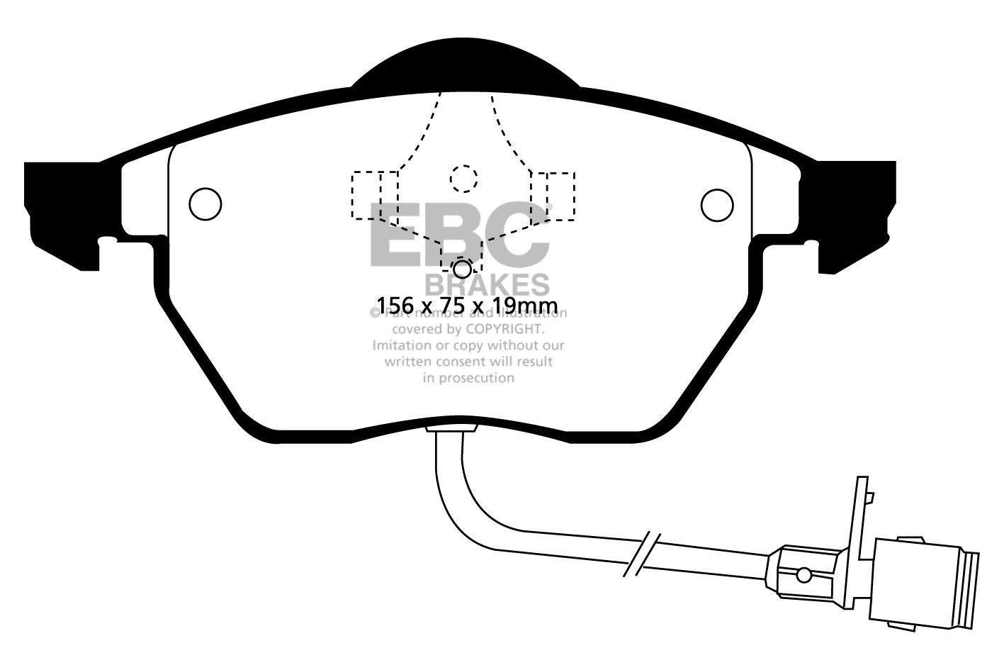 EBC Brakes AUDI 100 2.6 92-95 Remblokken voorzijde