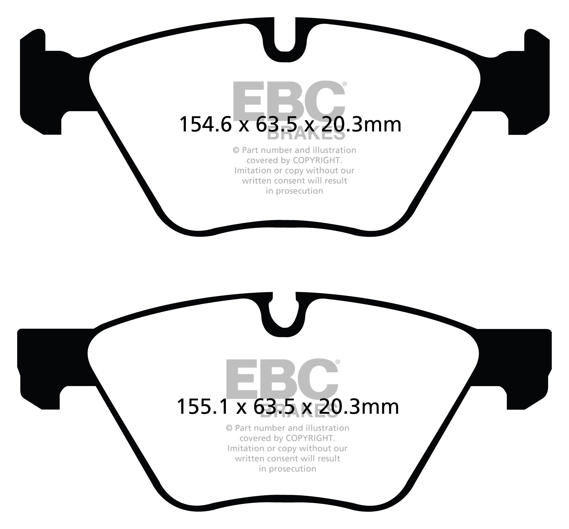 EBC Brakes BMW 120 Coupe 2.0 (E82) 2009-2010 Remblokken voorzijd