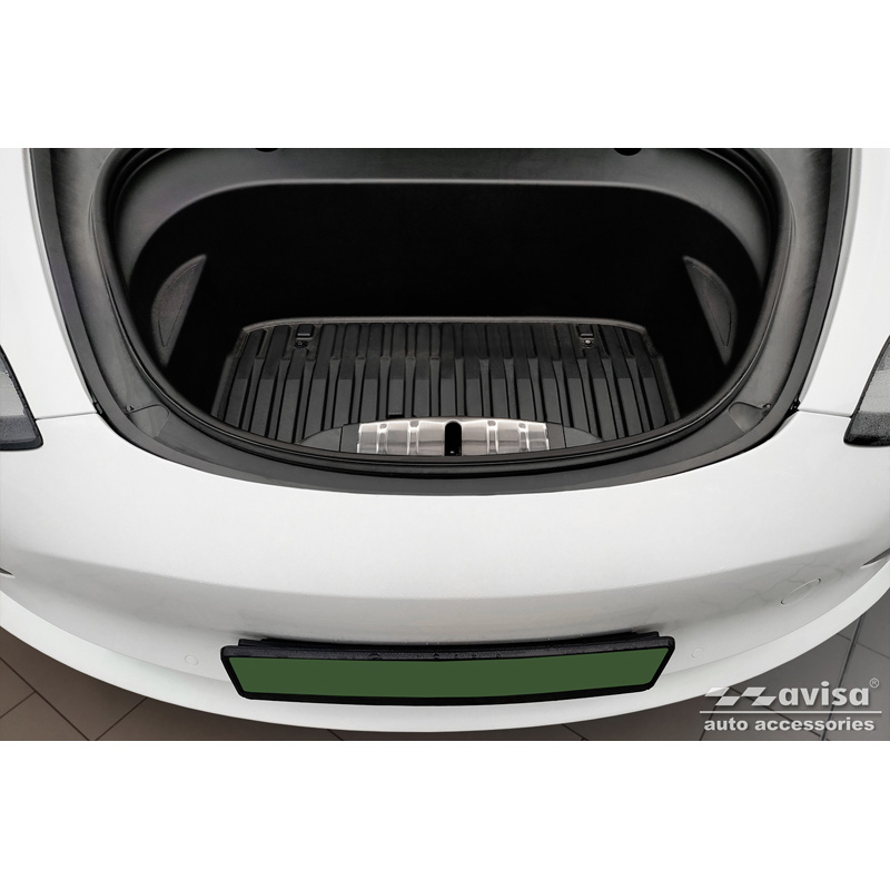 Staal Voorste (Frunk) Kofferbak beschermlijst  Tesla Model 3 2019-2023 - Zilver