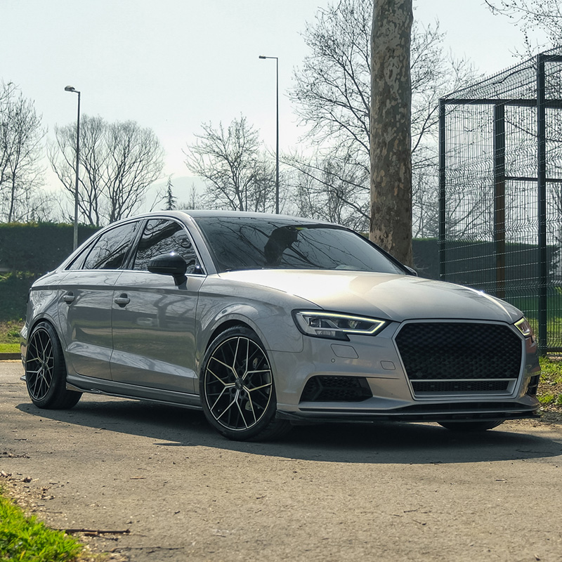 Oneway Complete body kit  Audi A3 (8V) Sedan Facelift 2016-2020 (double exhaust L/R) - Gloss black
