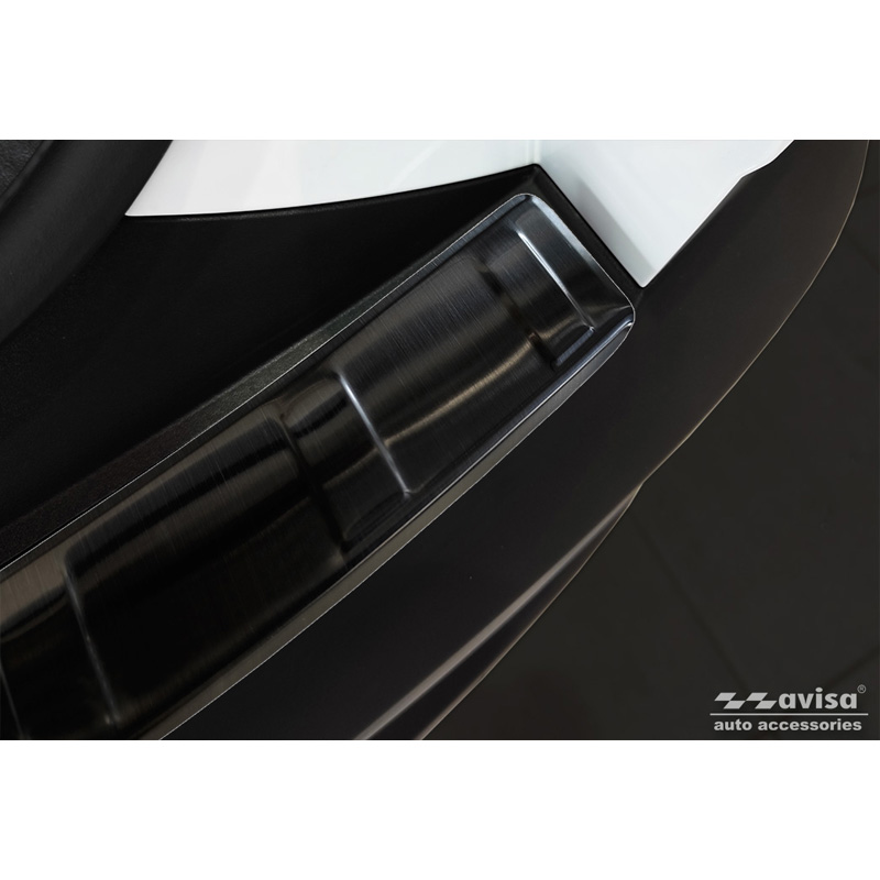 Zwart RVS Achterbumperprotector  Hyundai Tucson 2020-2024 & Facelift 2024- 'Ribs'