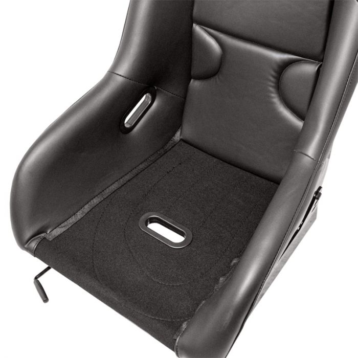 Sportstoel 'RR' - Zwart Kunstleder - Vaste polyester rugleuning - incl. sledes