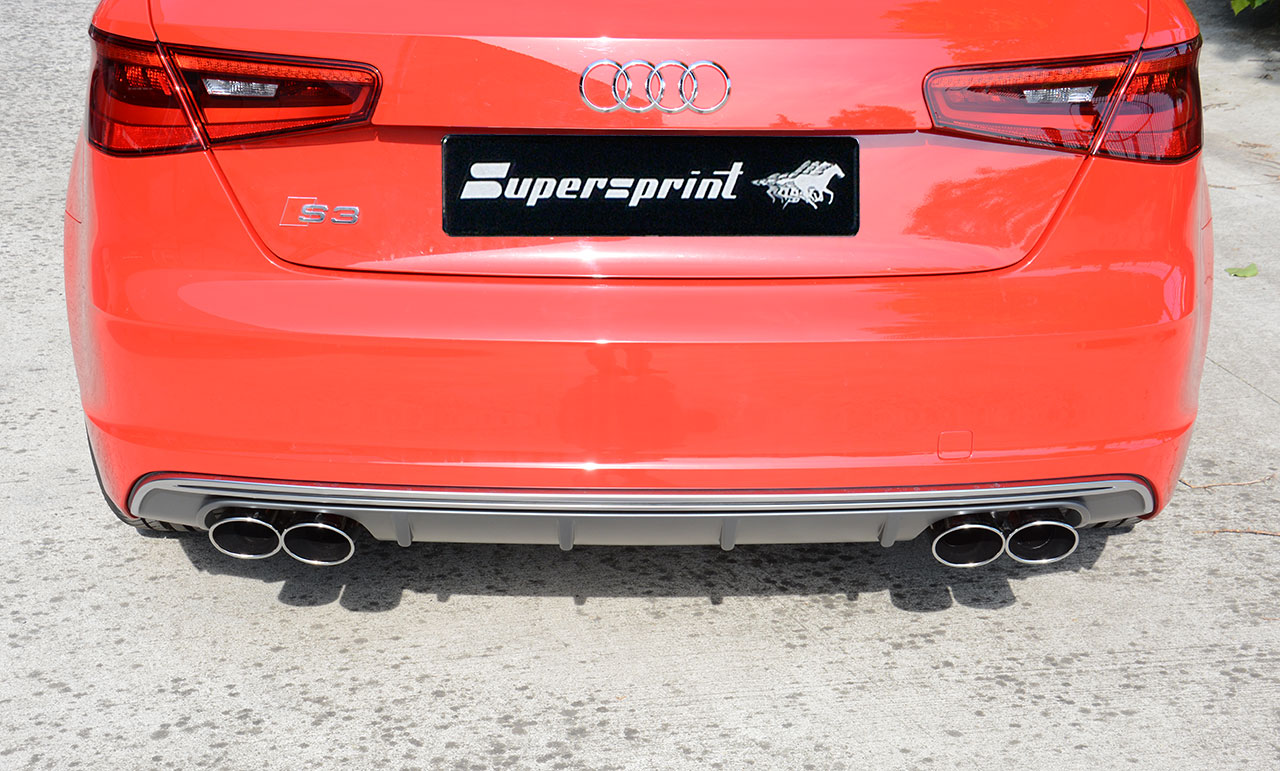 AUDI A3 8V QUATTRO 2.0 TDI (150 Hp) 2012 Endpipe kit 100x75 Right + 100x75 Left
