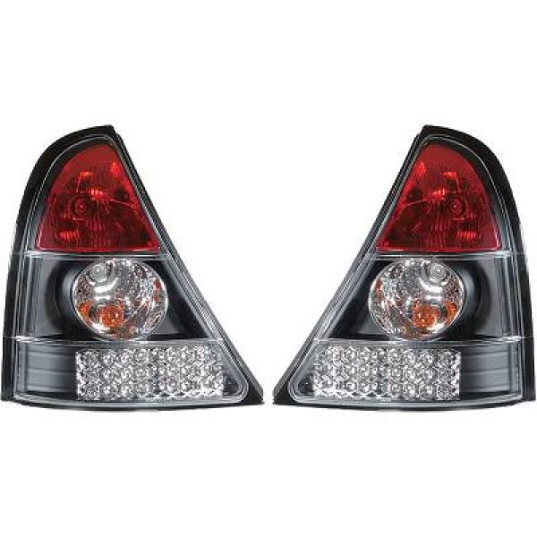 Achterlichten Renault Clio B 01-05 LED Zwart