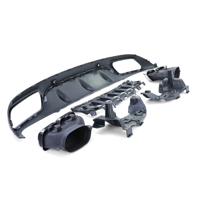 Diffusor Mercedes C205 A205 Coupe / Cabrio 15-19 C63 Design Chroom