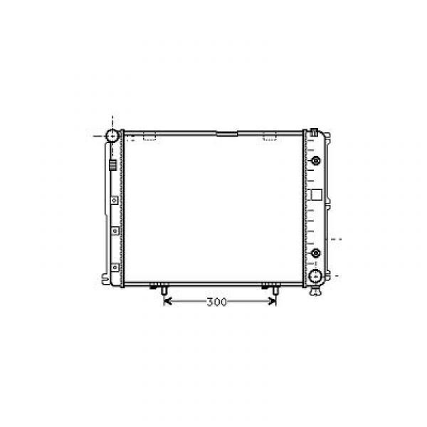 Radiator E300 D/4-MATICTD. 84-96 535X500 E 300 D/TD +/-AC