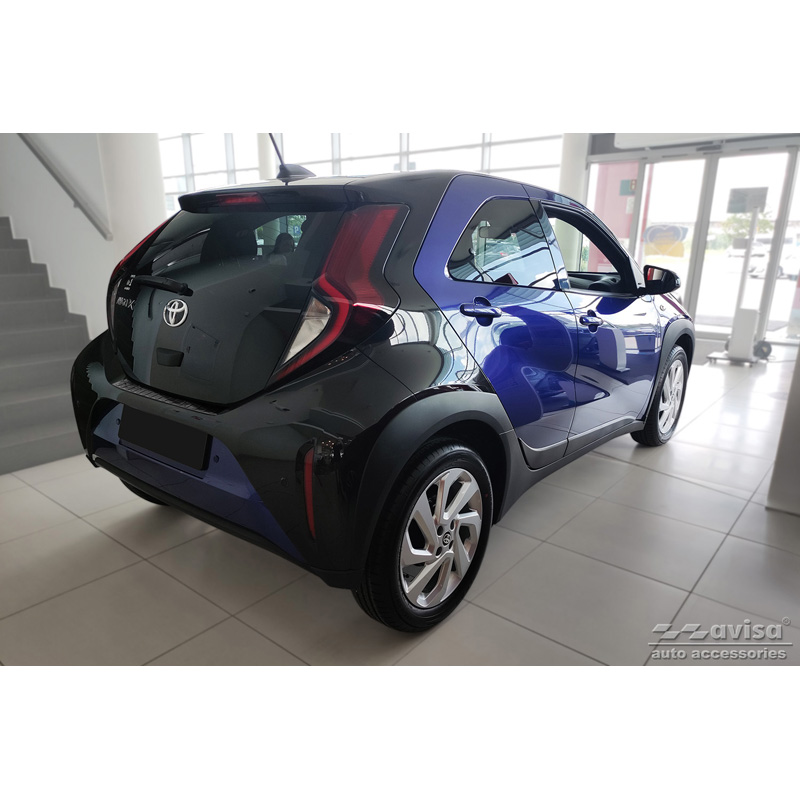 Stainless Steel Rear bumper protector  Toyota Aygo X 2022- 'Ribs'